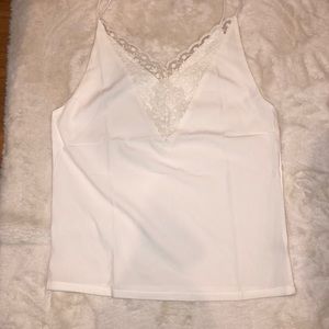 White tank top with lace
